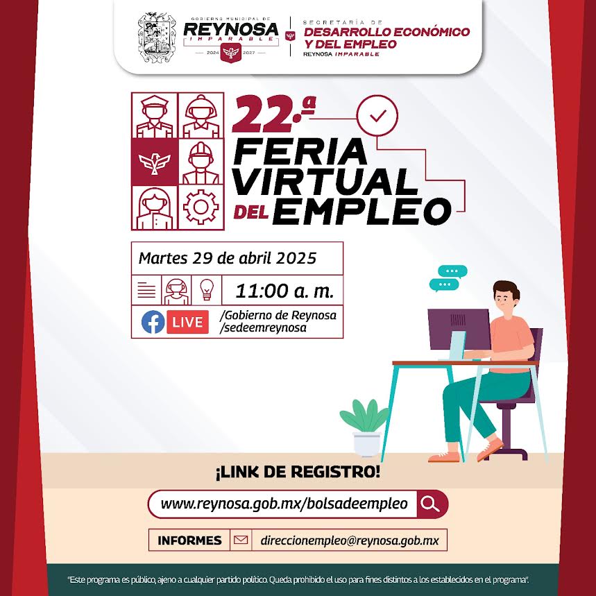 Promueve Alcalde Carlos Peña Ortiz Feria Virtual de Empleo 