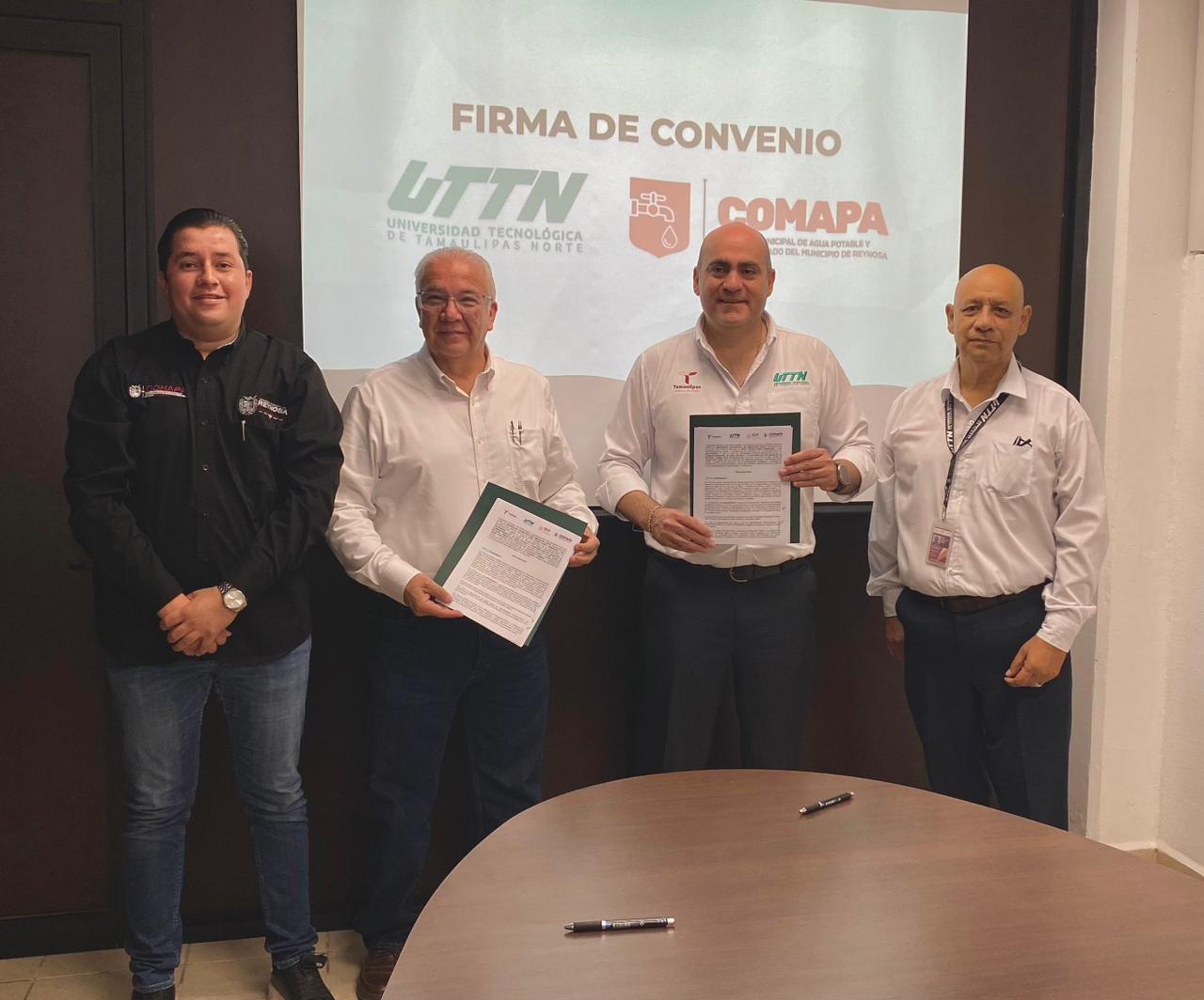 Firmó COMAPA convenio de colaboración de prácticas profesionales con la Universidad Tecnológica de Tamaulipas Norte