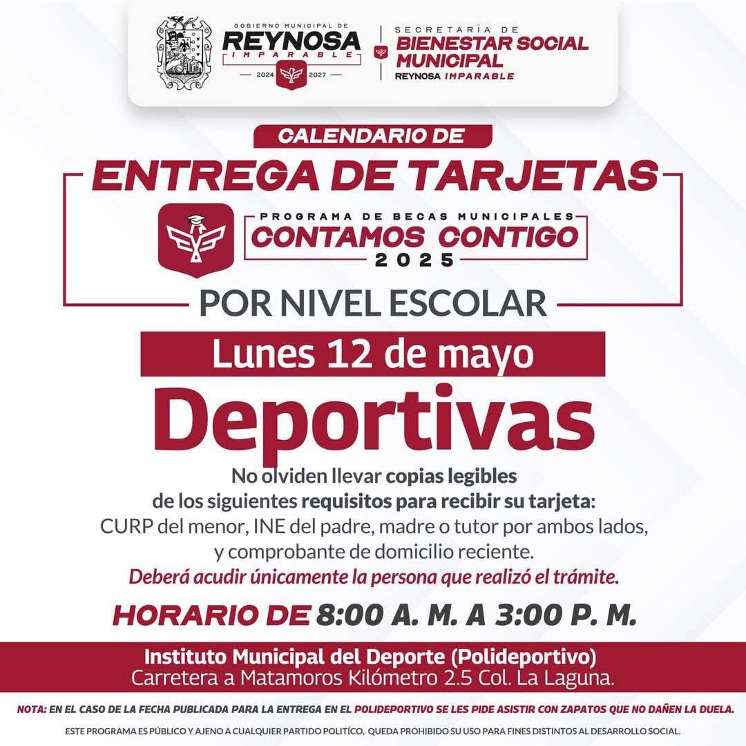 Gobierno de Reynosa impulsa el talento deportivo con entrega de becas 2025