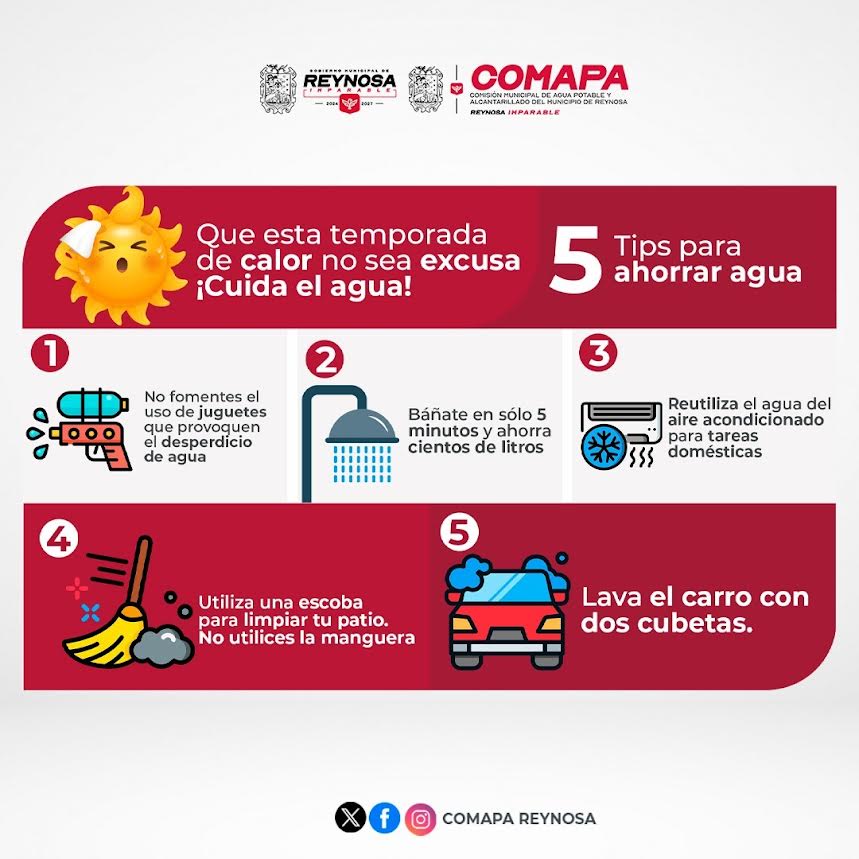 Promueve COMAPA ahorro de agua durante la temporada de calor