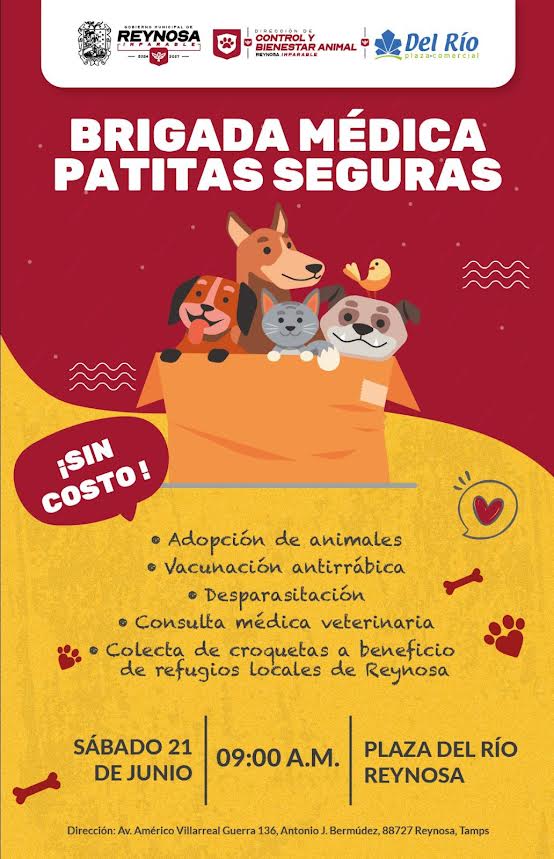 Asiste a la Brigada Patitas Seguras en Del Río plaza comercial 