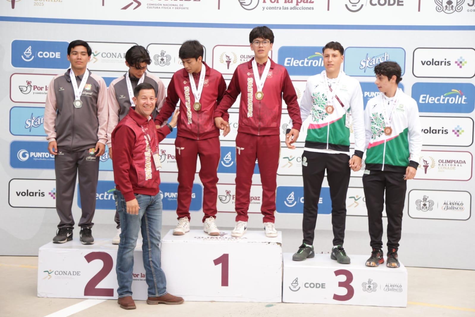 Buena cosecha de medallas para Tamaulipas en frontón durante la Olimpiada Nacional CONADE 2025
