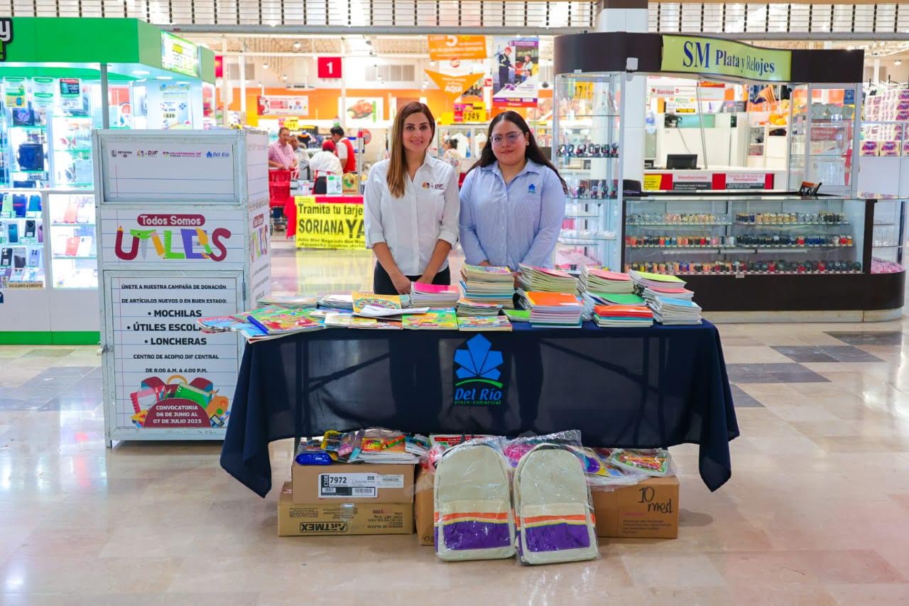 Reconoce DIF-Reynosa solidaridad de Del Río Plaza Comercial con la niñez en el regreso a clases