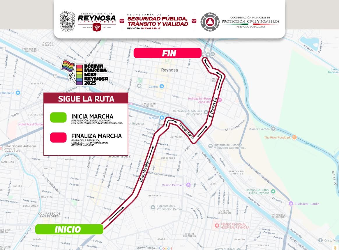 Aviso por limitación temporal de vialidades,sabado 12 de julio 