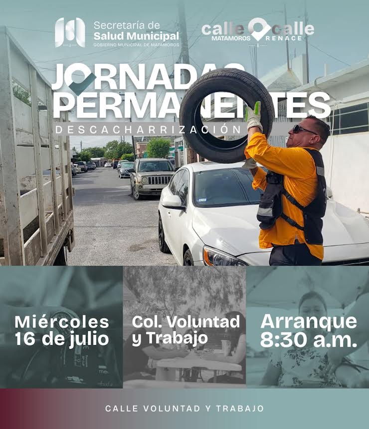 Jornada de Descacharrización llega hoy a la Colonia Voluntad y Trabajo