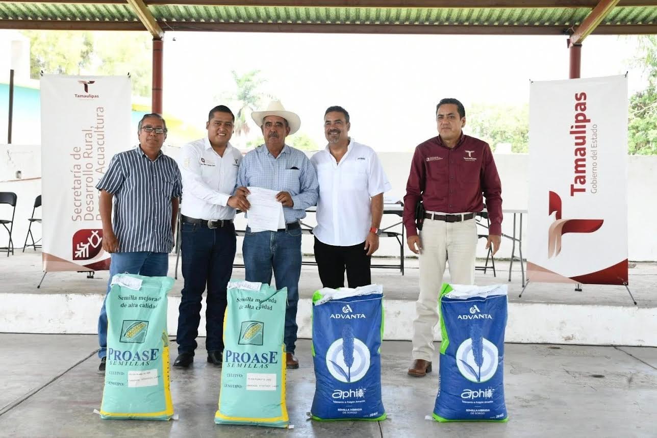 Refuerza Gobierno de Tamaulipas apoyo al campo con entrega de semillas de alta calidad