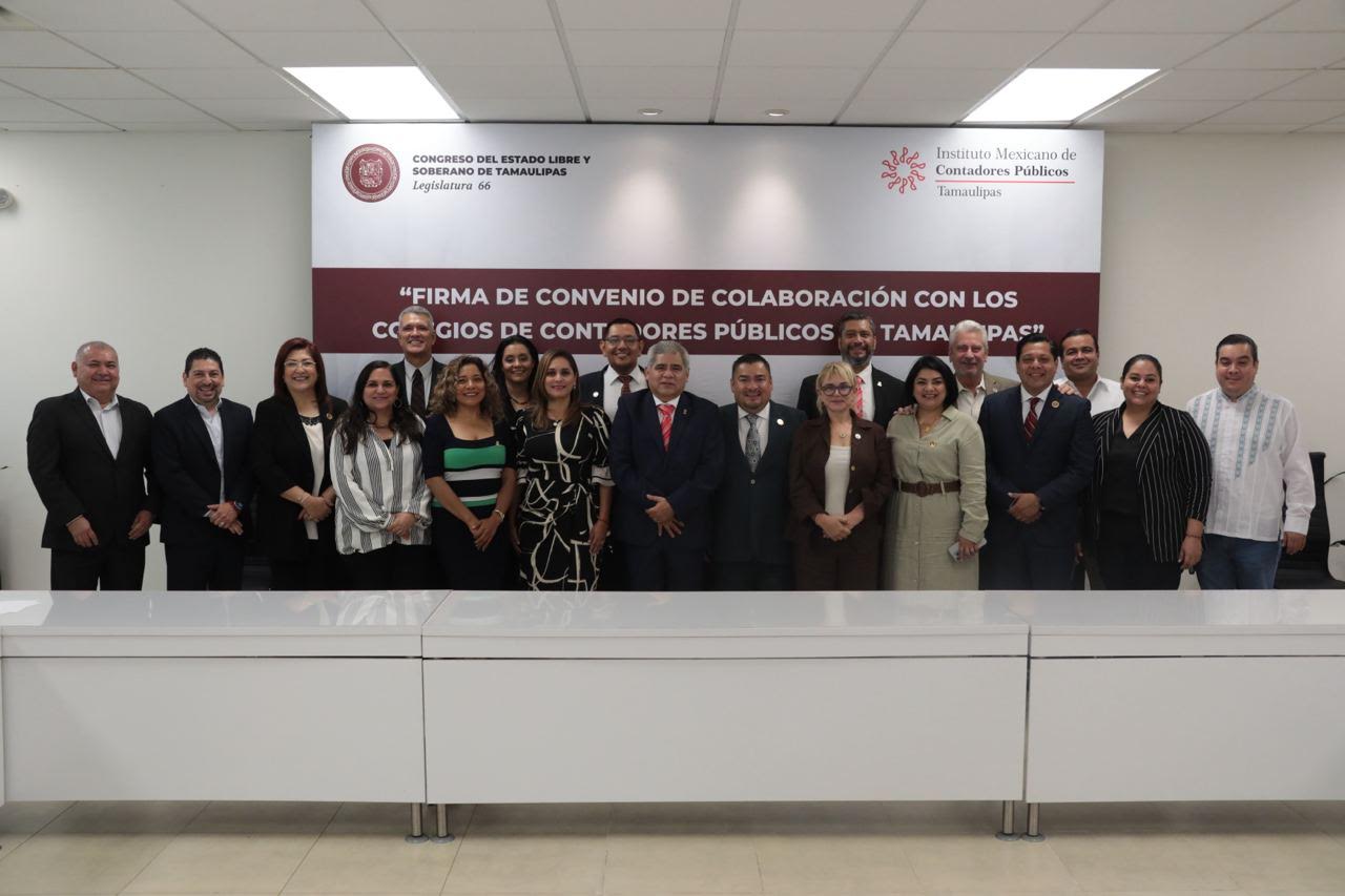 Congreso firma convenio de colaboración con Colegios de Contadores Públicos del Estado